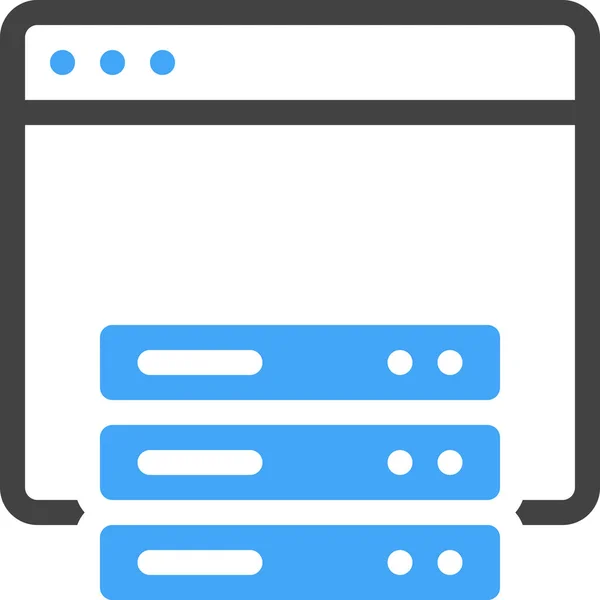 Web Hosting Server Icon Filled Outline Style — Stock vektor