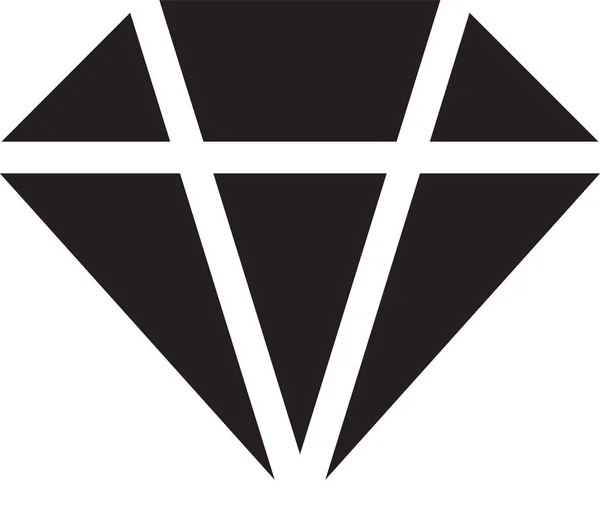 Diamond Media Music Icon Solid Style — Stock Vector