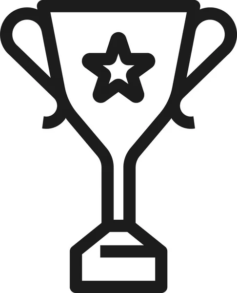Βραβείο Πρωτάθλημα Κύπελλο Εικονίδιο Περίγραμμα Στυλ — Διανυσματικό Αρχείο