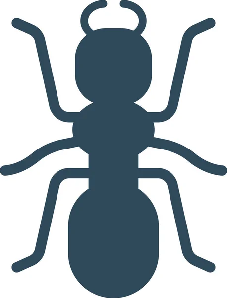 Fourmi Oiseau Bug Icône Dans Style Plat — Image vectorielle