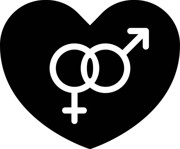 Género Amor Masculino Icono Femenino Estilo Sólido — Archivo Imágenes Vectoriales