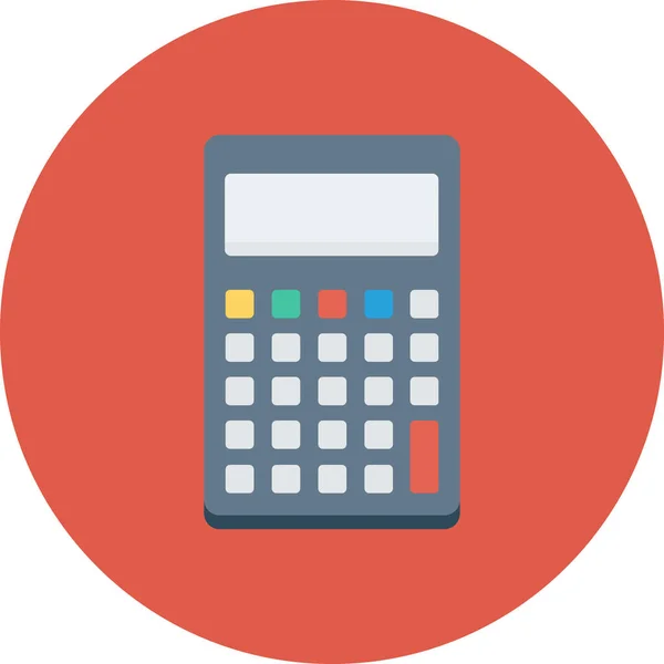 Calcular Ícone Calculadora Cálculo Estilo Plano —  Vetores de Stock
