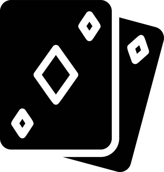 Actividades Disfrutar Poker Poker Icono Tarjeta — Vector de stock