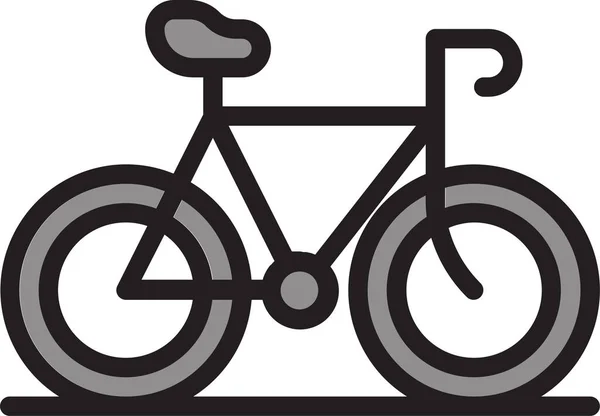Ποδήλατο Ποδήλατο Εικονίδιο Διακοπών Στυλ Γεμάτο Περίγραμμα — Διανυσματικό Αρχείο
