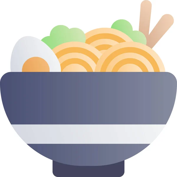 Comida Bebida Ramen Restaurante Icono — Vector de stock