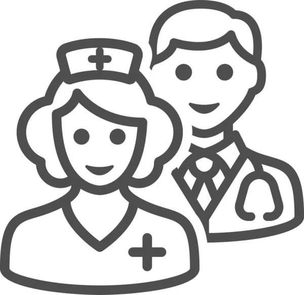 Doctor Hospital Staff Nurse Icon — 图库矢量图片