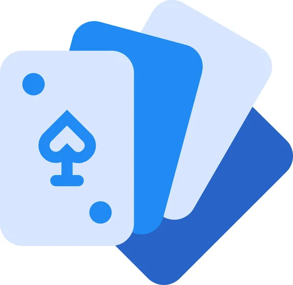 Card Commerce Game Icon Flat Style — Stock vektor