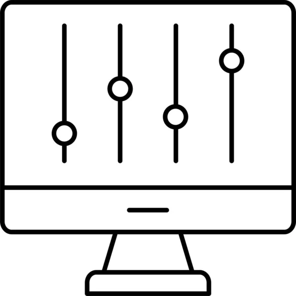 Control Mixer Equalizer Icon — Stock Vector