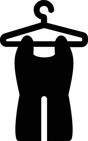 Casul Cloth Dress Icon Solid Style — Stock Vector
