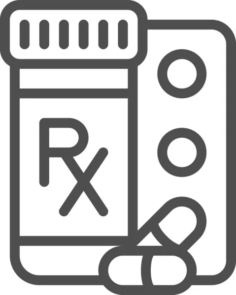 Gyógyszer Gyógyszeres Tabletták Ikon — Stock Vector