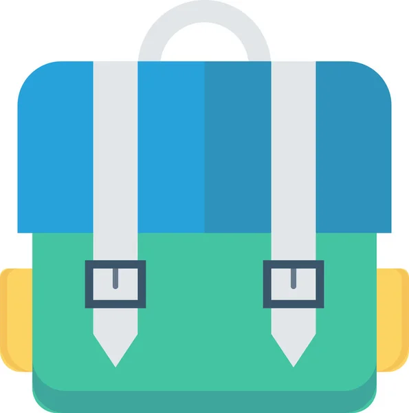 Bag Education School Icon Flat Style — Stock Vector