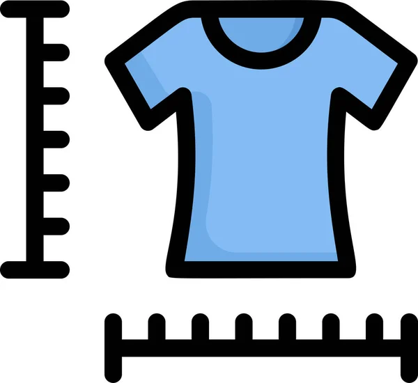 Tamaño Guía Tamaño Icono Ropa — Vector de stock