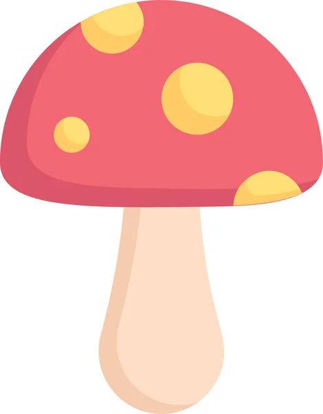 Champignon Mushroom Nature Icon Flat Style — Stock vektor
