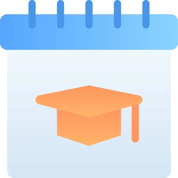 Calendar Date Education Icon Flat Style — Stock Vector