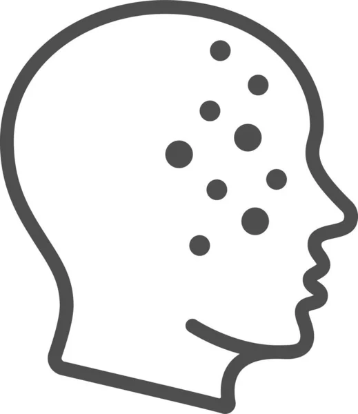 Ikona Alergii Odrę Głowy — Wektor stockowy