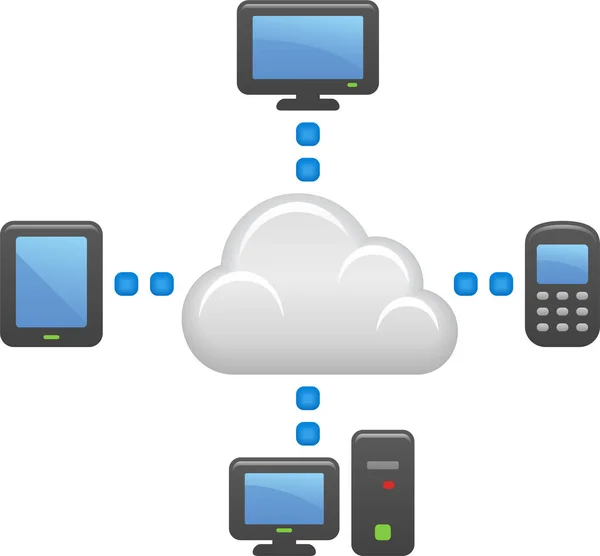 Cloud Computing Icono Computadora Categoría Infrastructure — Vector de stock