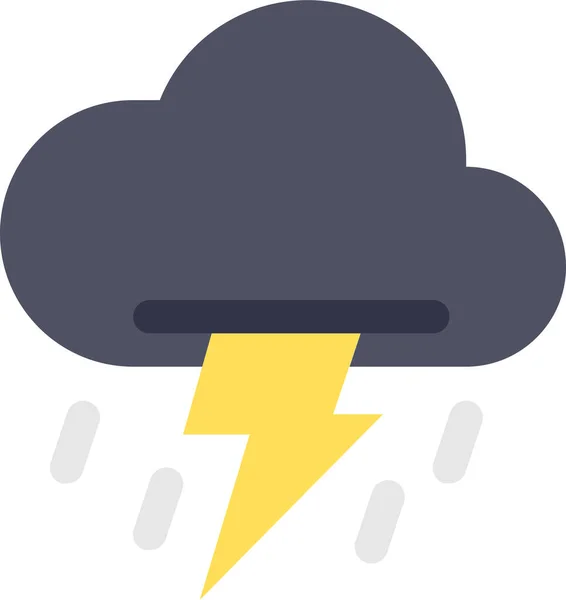 Icône Ouragan Tempête Automne Dans Style Plat — Image vectorielle