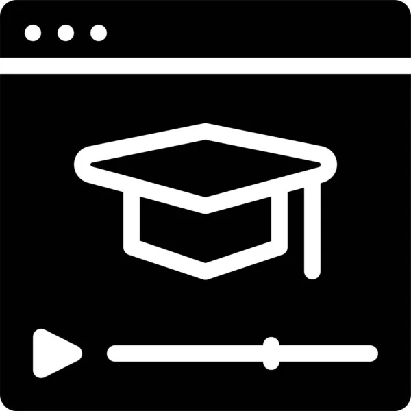 Icono Aprendizaje Educación Electrónica Categoría Educación Escuela Aprendizaje — Vector de stock