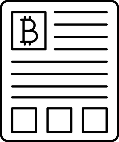 Icône Page Fichier Document Dans Style Contour — Image vectorielle