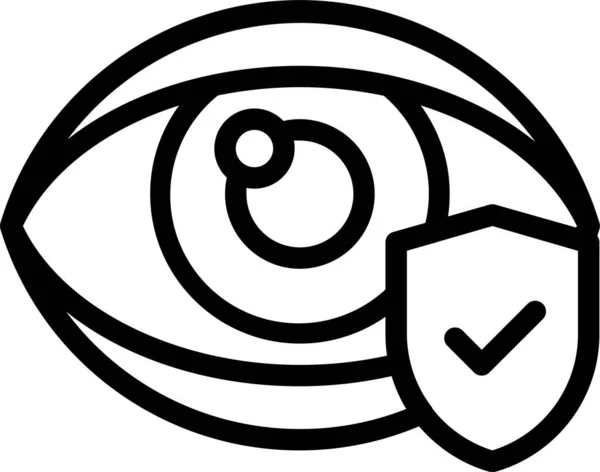 Eye Health Eye Insurance Guard Icon — Stock Vector