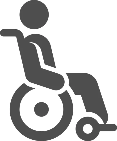 Handicap Invalide Icône Homme Dans Les Hôpitaux Catégorie Soins Santé — Image vectorielle