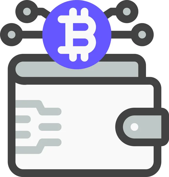 Criptomoneda Moneda Digital Icono Bitcoin — Vector de stock