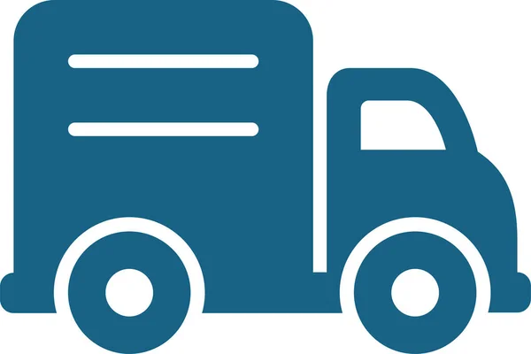 Delivery Truck Lorry Truck Icon Solid Style — Stock Vector