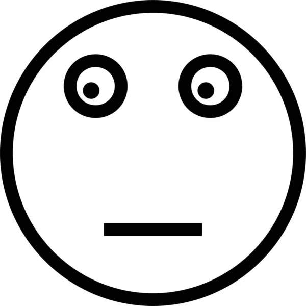 Emoji Συναίσθημα Ουσιαστικό Εικονίδιο Στυλ Περίγραμμα — Διανυσματικό Αρχείο