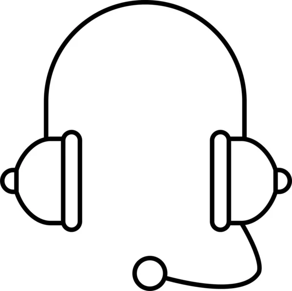 Kiegészítő Szolgáltatások Headset Ikon — Stock Vector