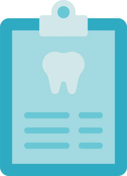 Dental Care Dental Record Dentist Icon Flat Style — Stock Vector