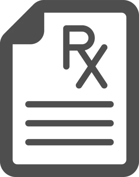 Prescripción Médica Receta Médica Icono — Vector de stock