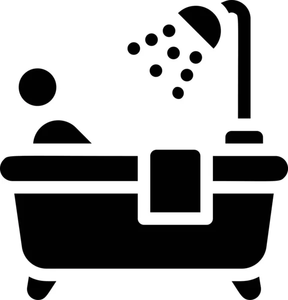 Atividades Banho Banheira Ícone Banheiro — Vetor de Stock