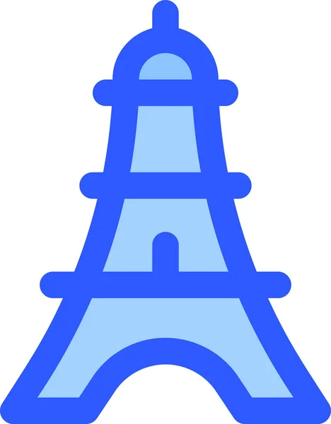 Monument Emblématique Bâtiment Icône — Image vectorielle