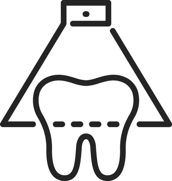 Klinika Dentysta Dentysta Ikona Stylu Zarysu — Wektor stockowy