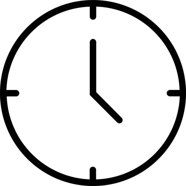 経営管理部門における時計時間管理のアイコン — ストックベクタ