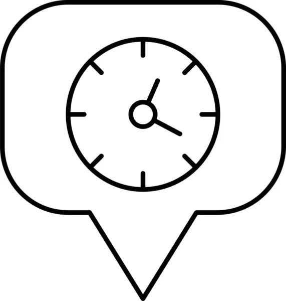 Tijd Klok Horloge Pictogram — Stockvector