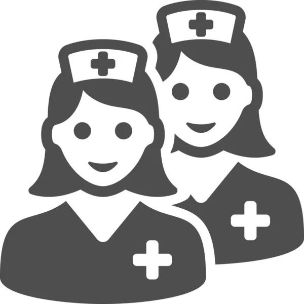 Enfermera Mujer Hospitales Icono Salud Los Hospitales Categoría Salud — Vector de stock