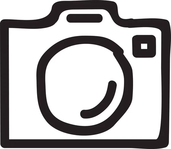 Цифрова Іконка Пристрою Фотоапарата Намальованому Стилі — стоковий вектор