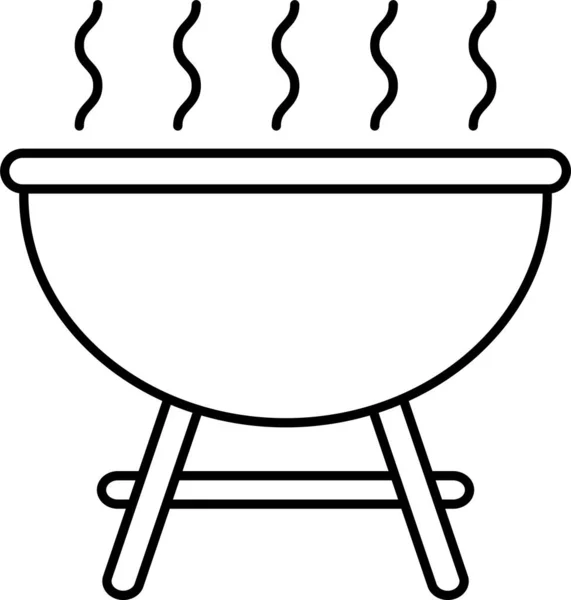 Grill Barbecue Voedsel Pictogram — Stockvector