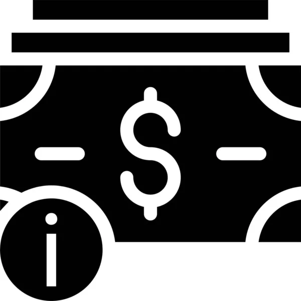 Cash Error Finance Icon Solid Style — Stock vektor