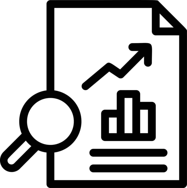 Analyse Daten Diagramm Internet Marketing Ikone — Stockvektor