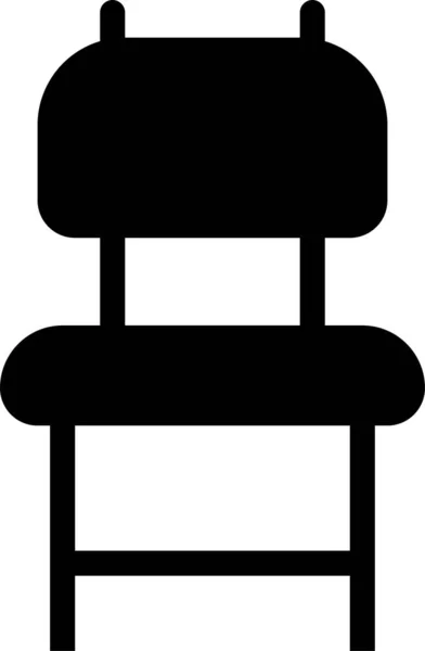 Chair Furnishing Furniture Icon Solid Style — Stock vektor