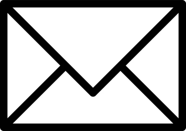 Значок Почтового Ящика Конверта Стиле Outline — стоковый вектор