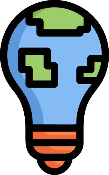 Bulb Earth Eco Icon Ecology Environmentalism Category — 图库矢量图片