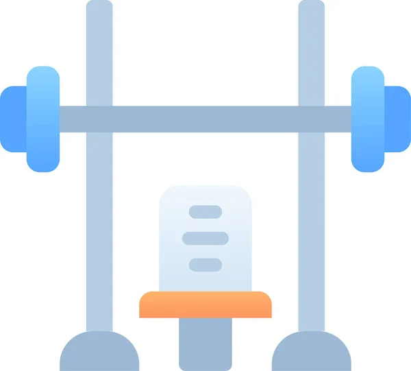 Bench Press Fitness Gym Icon Tourism Hotels Hospitality Category — 图库矢量图片