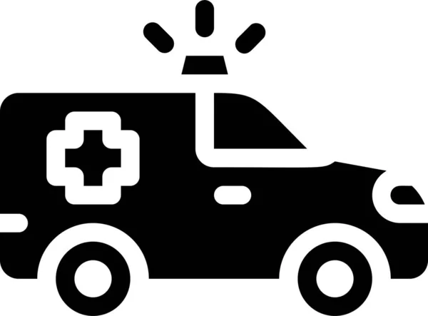 Ambulance Car Automotive Emergency Icon Vehicles Modes Transportation Category — Stock Vector