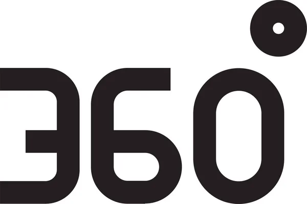 360Graders Film Media Ikon Solid Stil — Stock vektor