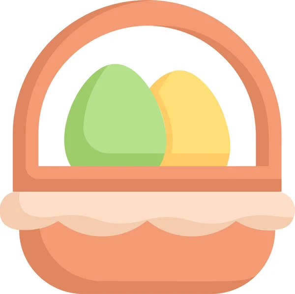 Ostereierkorb Ikone Der Osterkategorie — Stockvektor