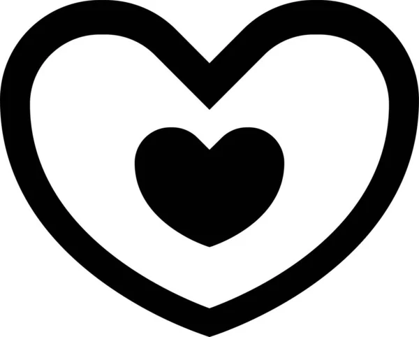 Katı Bir Aşk Ikonu Gibi Kalp — Stok Vektör