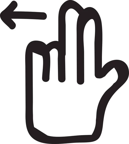 Click Finger Hand Icon Handdrawn Style — Stock vektor